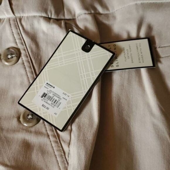 Dana Buchman Secretly Slimming Stretch Pullon Mid Rise Sz 1X Capri w Pockets - Picture 6 of 10